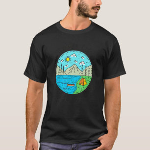Angeln Booten Camping Mein Glücklicher Ort Rasiere T-Shirt