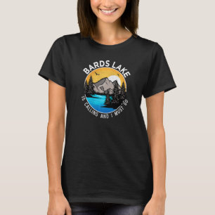 Angeln Bootfahren Camping Lakeview Bards Lake T-Shirt