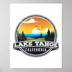 Angeln Bootfahren Camping - Lakeview Lake Tahoe Poster