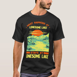 Angeln Bootfahren Camping See Urlaub Einsamer See T-Shirt