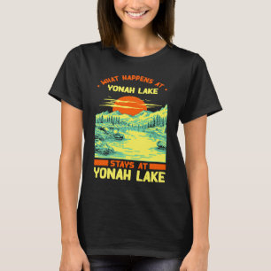 Angeln Bootfahren Camping See Urlaub Yonah Lake T-Shirt