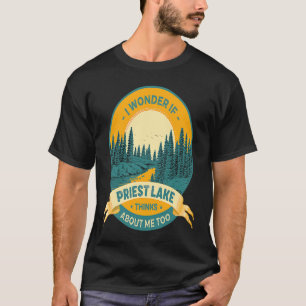 Angeln Bootfahren Camping Seebad Priest Lake T-Shirt