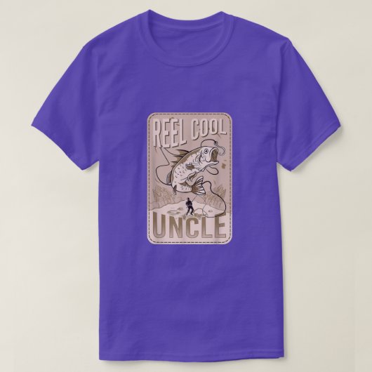 Angeln Cool, Fischfang Onkel T-Shirt (Design vorne)