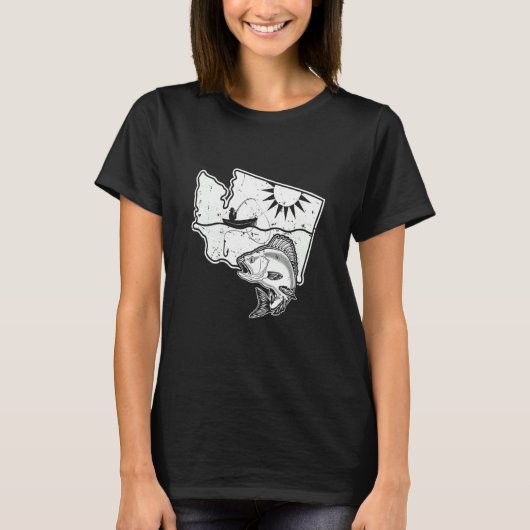 Angeln Cool Washington State Design T-Shirt (Vorderseite)