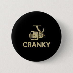 Angeln Cranky Lustige Angel Mädchen Frauen Angeln Button