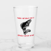 Angeln: Das einzige Mal ist es... - Bier fischen Glas (Vorderseite)