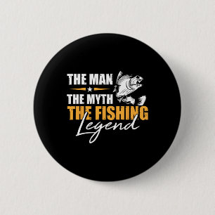 Angeln Der Mann Mythos Legende Angler Cooler Fisch Button
