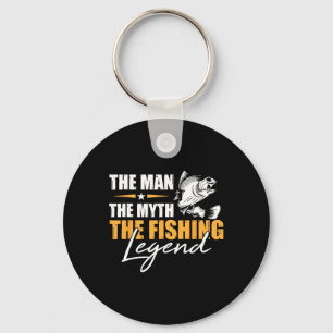 Angeln Der Mann Mythos Legende Angler Cooler Fisch Schlüsselanhänger