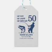 Angeln des Rodvaters Big Fish 50. Geburtstag Geschenkanhänger (Rückseite)