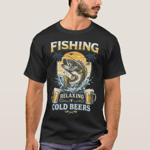 Angeln entspannend kalte Biere Vintage Angler-Shir T-Shirt