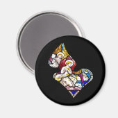 ANGELN FENSTER AUS GLAS MAGNET (Vorderseite/Rückseite)