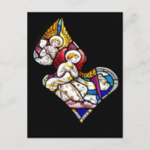 ANGELN FENSTER AUS GLAS POSTKARTE (Vorderseite)