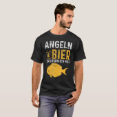 Angeln Fisch Angelrute Köder Bier T-Shirt (Vorne ganz)