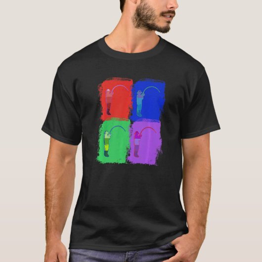Angeln Fisch Pop T-Shirt (Vorderseite)