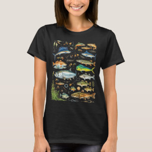 Angeln Fischarten Salzwasser Süßwasser T-Shirt