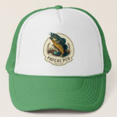 Angeln Fische Logo Premium Design Basecap Kappe (Vorderseite)