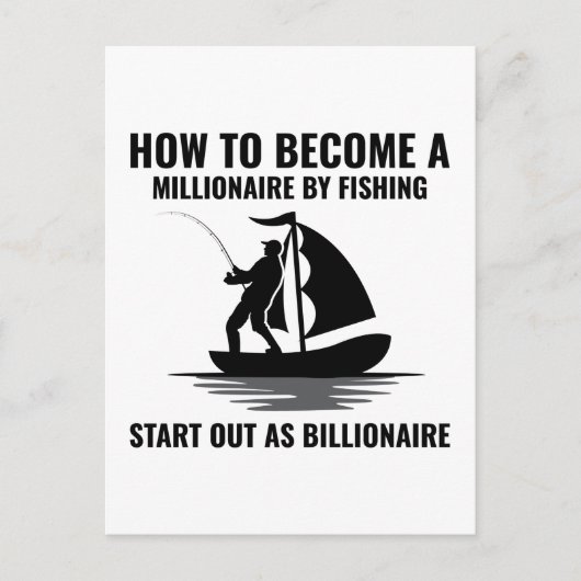 Angeln Fischer Outdoor Funny Square Sticke Postkarte (Vorderseite)
