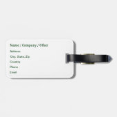 Angeln, Fischerei Gepäckanhänger (Rückseite horizontal)