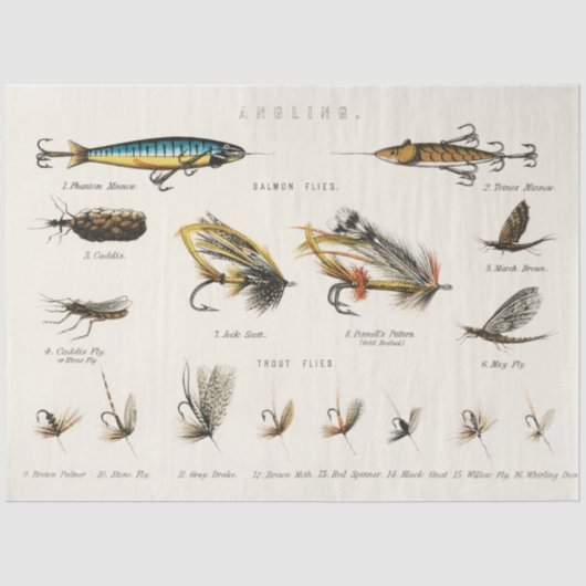 Angeln Fliegen Entgleisen Seidenpapier (Vorderseite)
