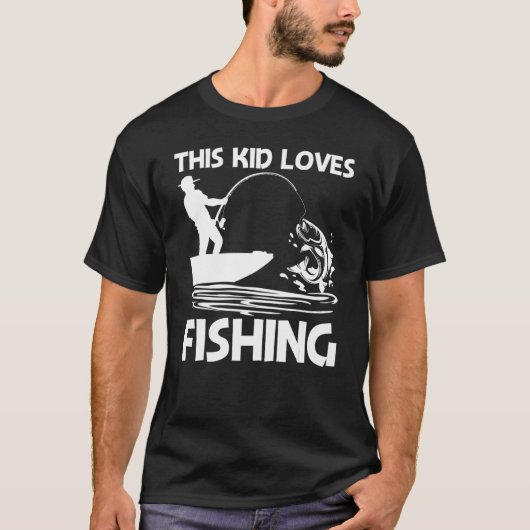 Angeln für Kinder Jungen Fischer Köder Boot Ausflu T-Shirt (Vorderseite)