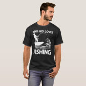 Angeln für Kinder Jungen Fischer Köder Boot Ausflu T-Shirt (Vorne ganz)
