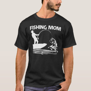 Angeln für Mama Mutter Fischer Köder Boottour T-Shirt