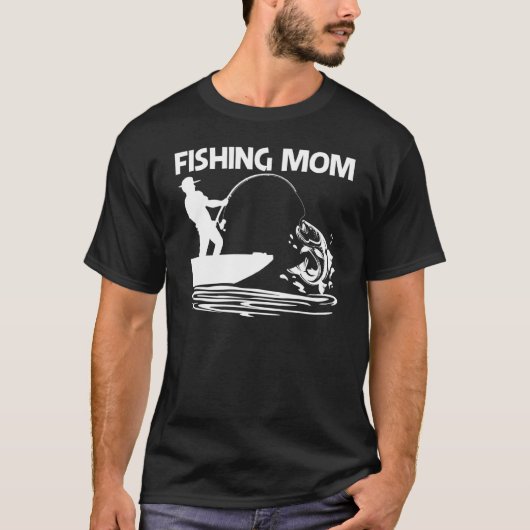 Angeln für Mama Mutter Fischer Köder Boottour T-Shirt (Vorderseite)