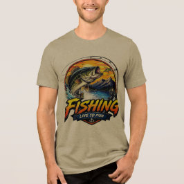 Angeln für Männer Tri-Blend Shirt