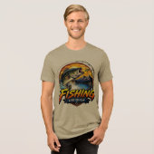 Angeln für Männer  Tri-Blend Shirt (Vorderseite voll)