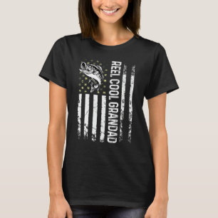Angeln für Männer USA-Flagge Rolle Cool Opa für Va T-Shirt