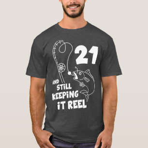 Angeln Geburtstag 21. Tag Fisher Geburtstagsgesche T-Shirt
