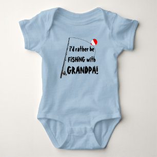 Angeln gehen mit Opa Lustig Baby Strampler
