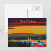 Angeln gehende Postkarte (Vorne/Hinten)