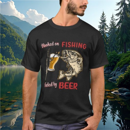 Angeln, gespeist von Bier-Hemd T-Shirt