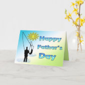 Angeln - Glücklicher Vatertag Karte (Gelbe Blume)