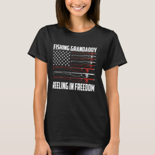 Angeln Grandaddy 4. Juli US-Flagge Einziehen F T-Shirt