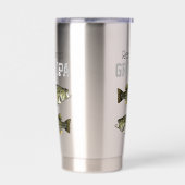 Angeln Großer Großer Großvater Fischpuppe Largemou Thermobecher (Links)