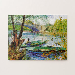 Angeln im Frühling, Vincent van Gogh. Schöne Fisch Puzzle