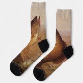 Angeln im Retro-Stil, springender Kleinmäuliger Ba Socken (Linkes Detail)