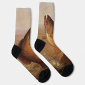 Angeln im Retro-Stil, springender Kleinmäuliger Ba Socken (Rechts)
