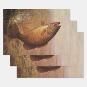 Angeln im Stil vergangener Zeiten, ein hüpfender S Geschenkpapier Set