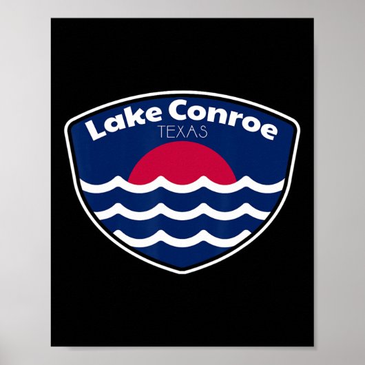 Angeln in Lake Conroe Texas Poster (Vorne)