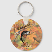 Angeln ist der Personalisierte Rod Reel Line Hook Schlüsselanhänger (Vorderseite)