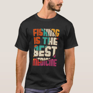 Angeln ist die beste Medizin Vintage-Angeln 80er J T-Shirt