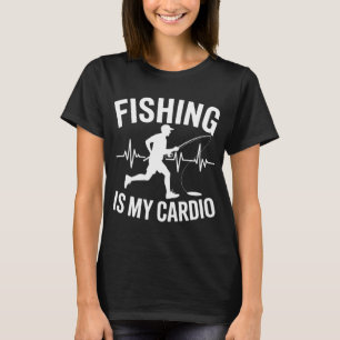 Angeln ist mein Cardio – Lustiges Angler Fitness-S T-Shirt