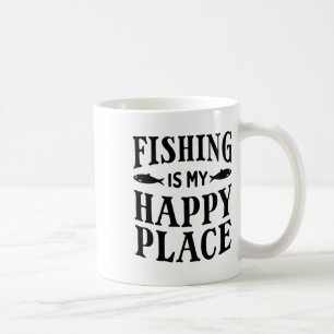 Angeln ist mein glücklicher Ort Lustiger Fischer-V Kaffeetasse