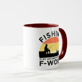 Angeln ist mein zweiter Favorit für F-Word Tasse (VorderseiteRechts)