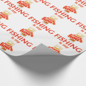 Angeln ist meine glückliche Stunde Geschenkpapier (Ecke)