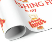 Angeln ist meine glückliche Stunde Geschenkpapier (Rolleneckpunkt)