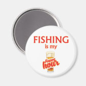 Angeln ist meine glückliche Stunde Magnet (Vorderseite/Rückseite)